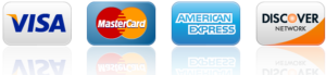 Online Credit Cards Accepted: Visa, Master Card, American Express & Discover Card